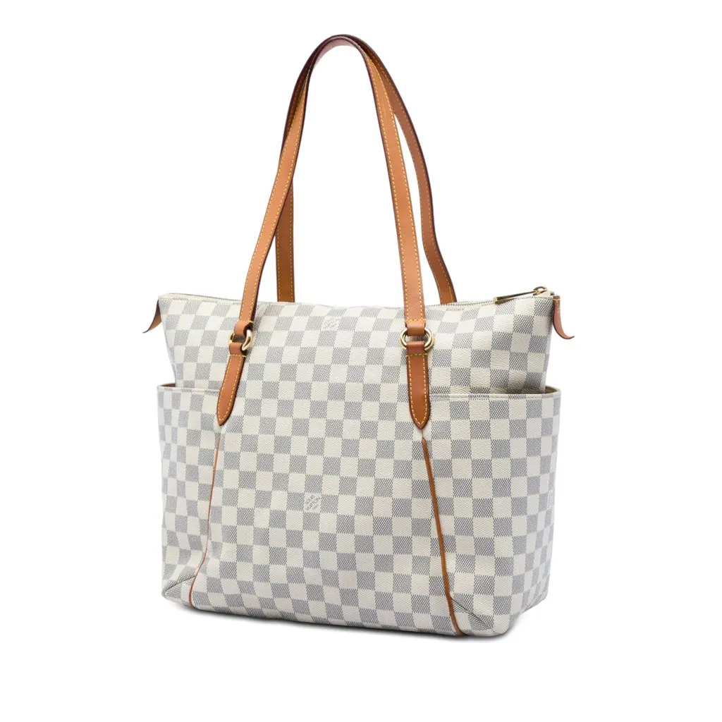 Louis Vuitton Damier Azur Totally MM White Canvas Very good - Back View