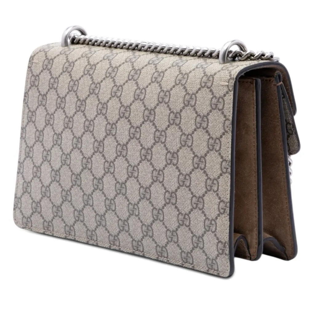 Gucci Medium GG Supreme Dionysus Shoulder Bag Beige Very good - Back View