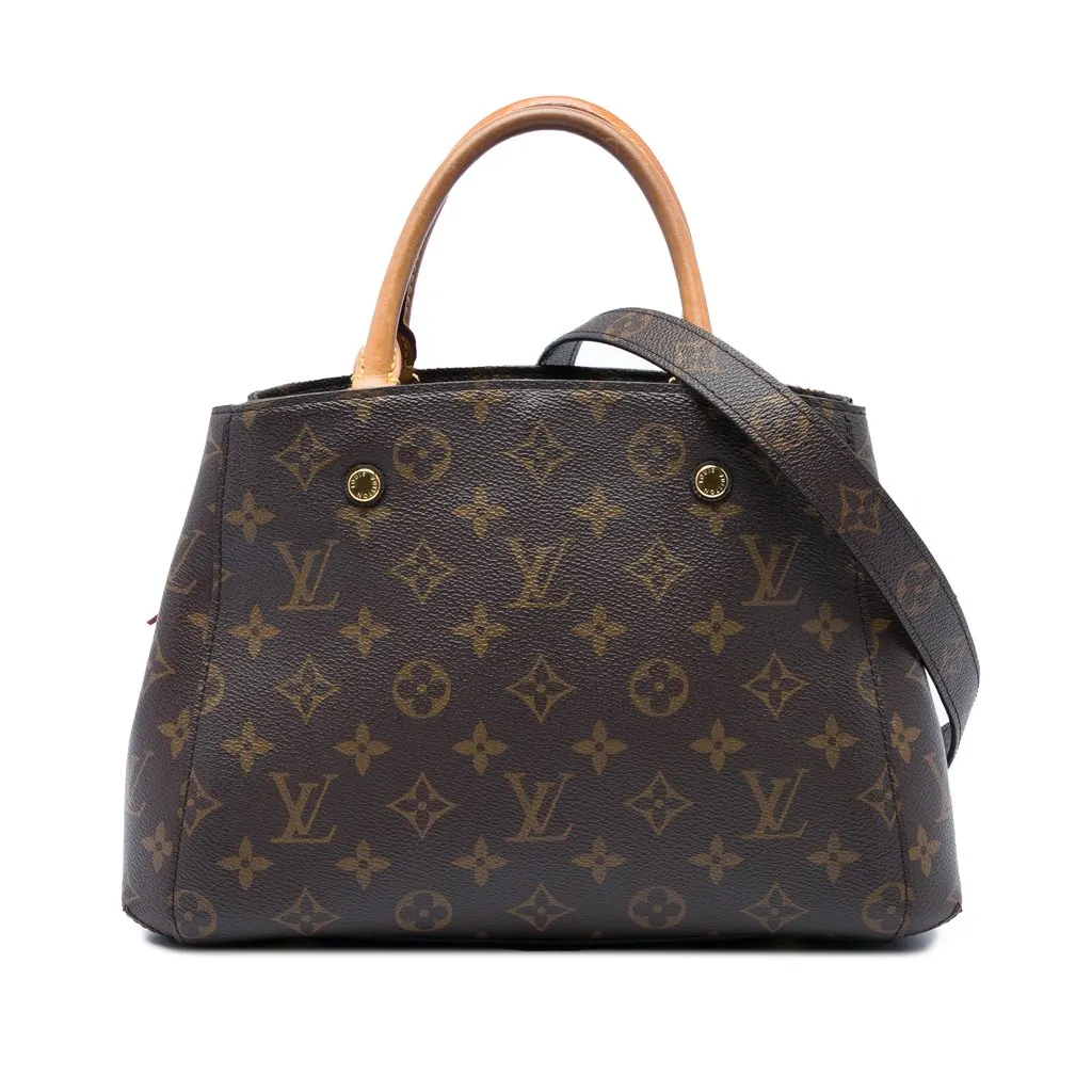 Louis Vuitton Monogram Montaigne MM Brown Canvas Good - Front View