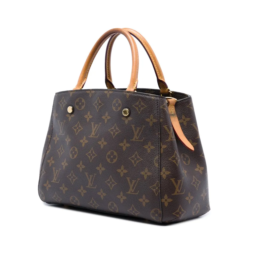 Louis Vuitton Monogram Montaigne MM Brown Canvas Good - Back View