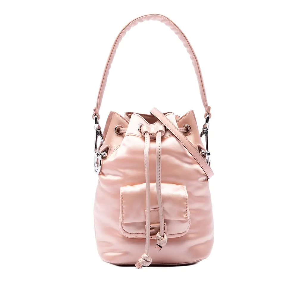 Fendi Mini Satin Mon Tresor Bucket Bag Pink Very good - Front View