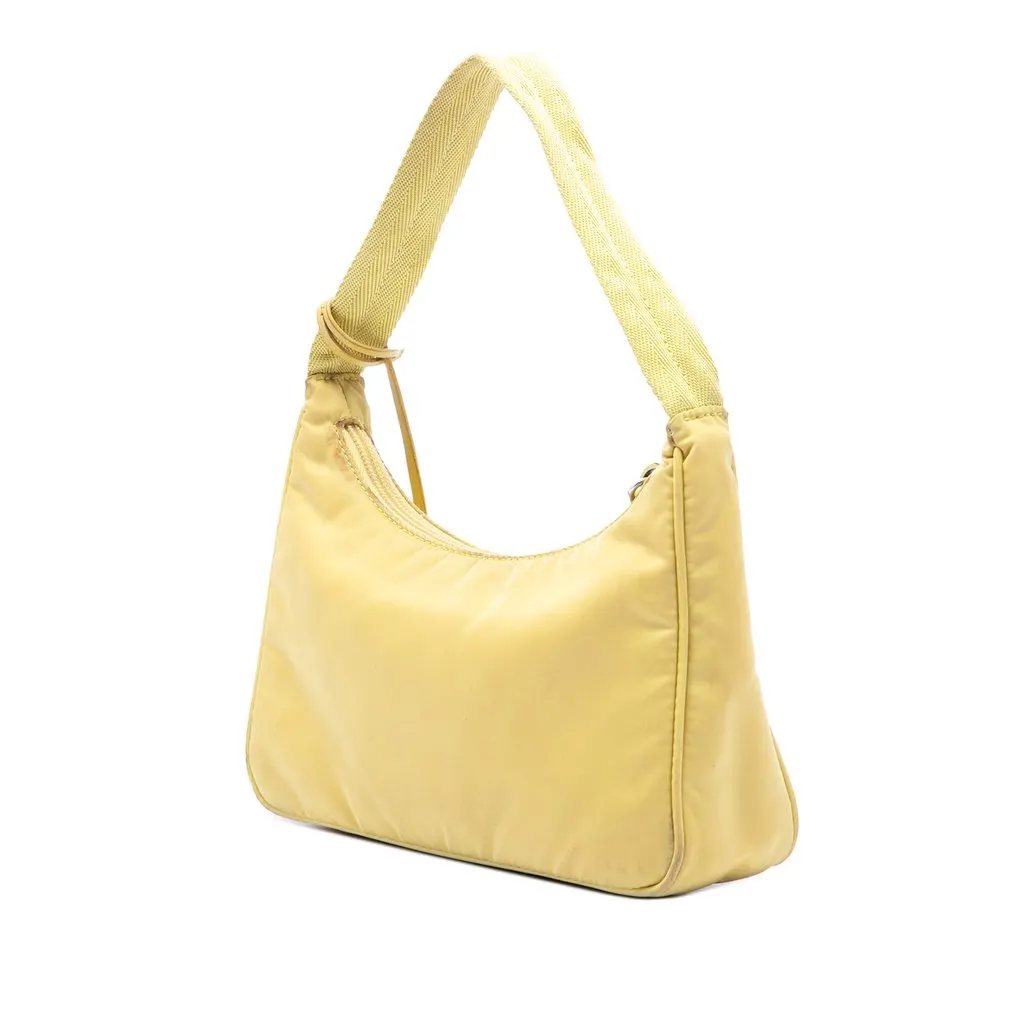 Prada Mini Tessuto Re Edition 2000 Shoulder Bag Yellow Polyamide Very good - Back View