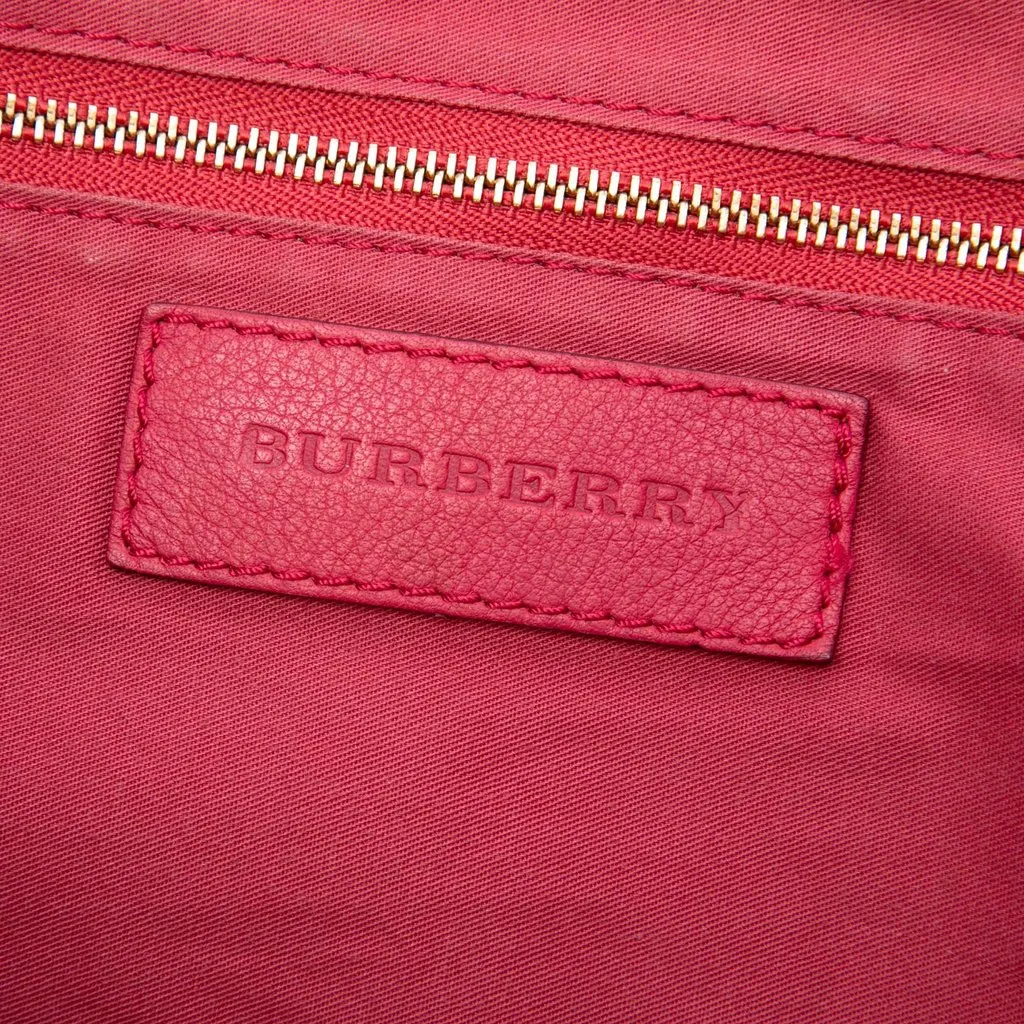 Burberry Small Haymarket Check Coated Canvas and Calfskin Canterbury Tote Beige Very good - Box View