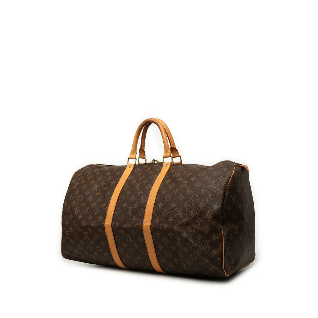 Louis Vuitton Monogram Keepall 55 Brown Canvas Very good - Back View