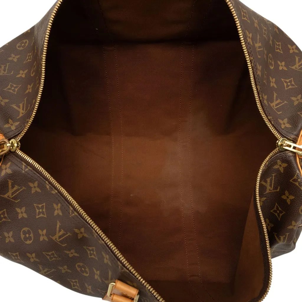Louis Vuitton Monogram Keepall 55 Brown Canvas Very good - Model View
