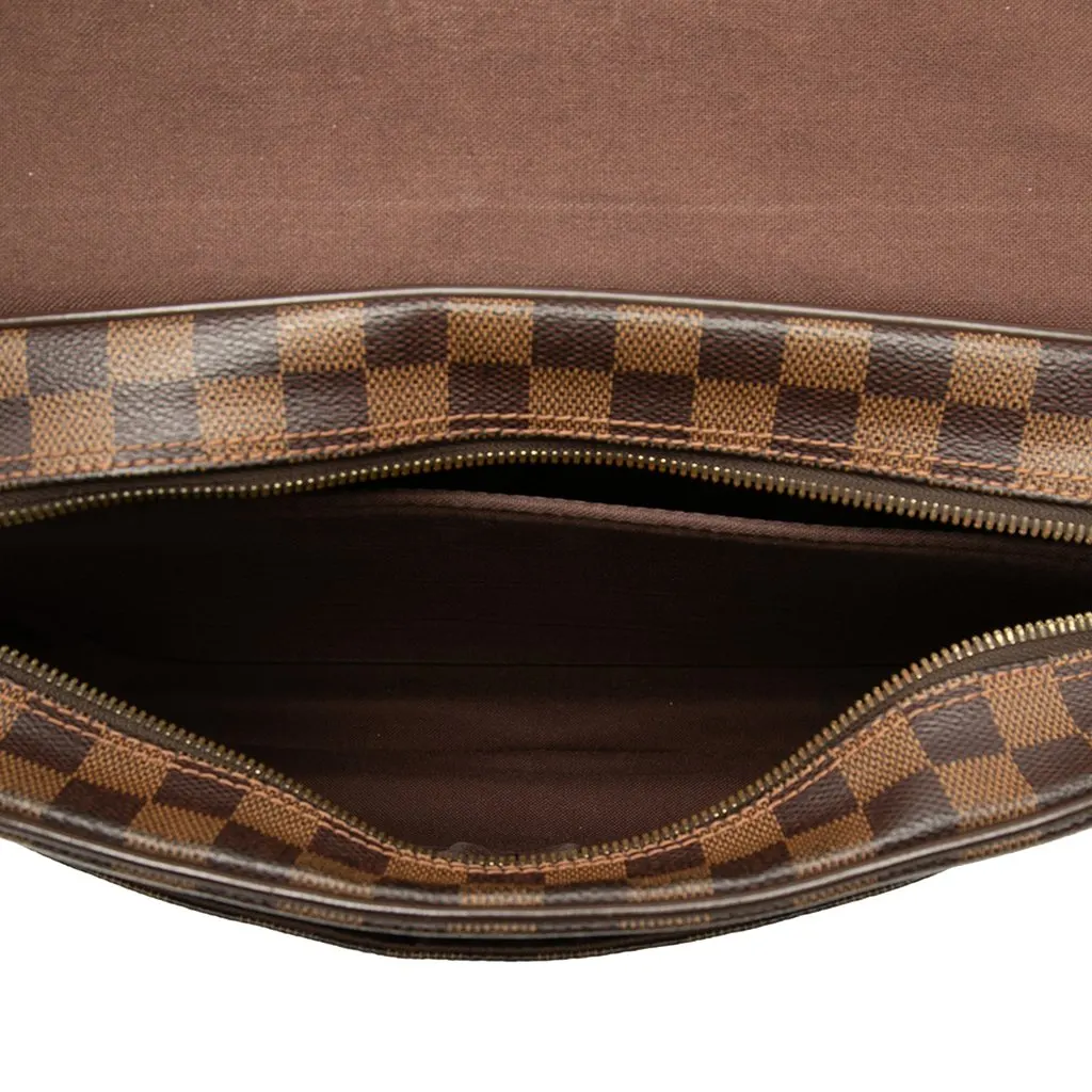Louis Vuitton Damier Ebene Shelton MM Brown Canvas Very good - Model View