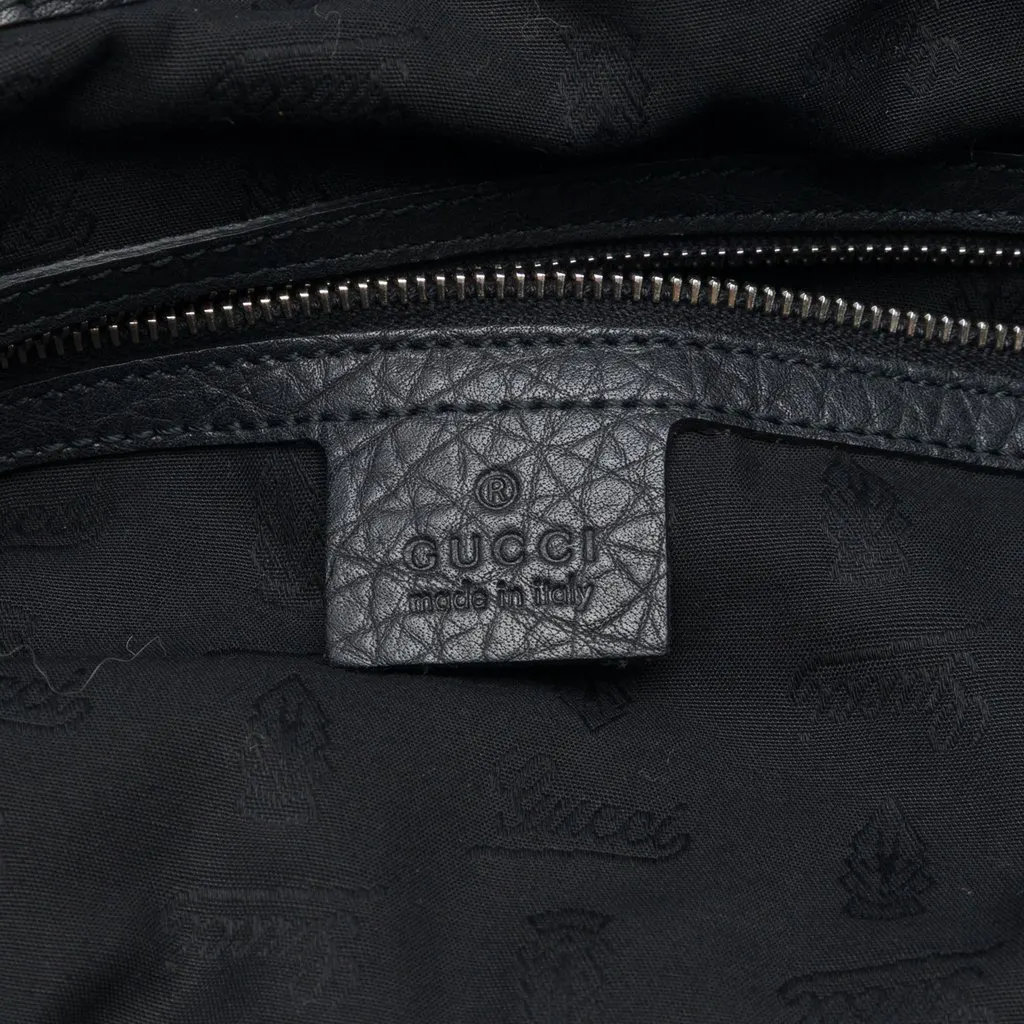 Gucci Medium Calfskin Bamboo Bar Tote Black Leather Good - Box View