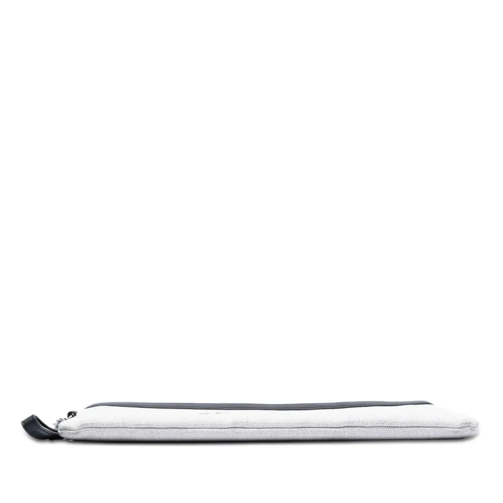 Saint Laurent Canvas Rive Gauche Wristlet Clutch White Very good - Inside View