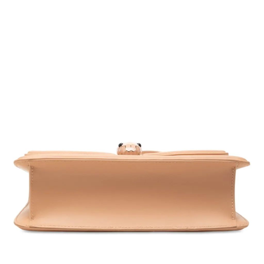 Bvlgari Medium Quilted Calfskin Diamond Blast Serpenti Forever Shoulder Bag Beige Leather Very good - Inside View