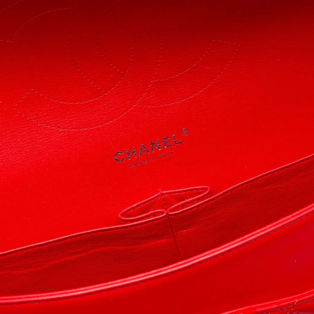 Chanel Jumbo Classic Patent Double Flap Red Leather Very good - Box View