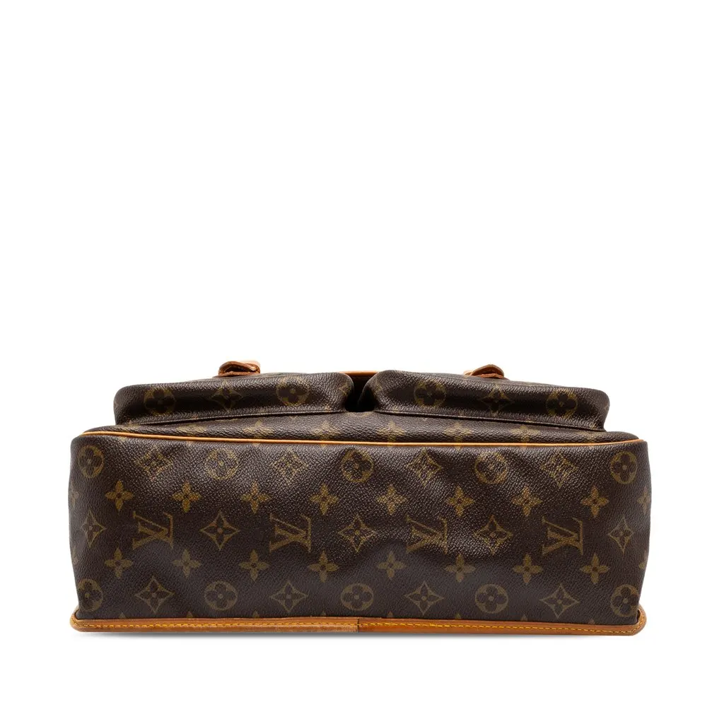 Louis Vuitton Monogram Sac Gibeciere MM Brown Canvas Good - Inside View