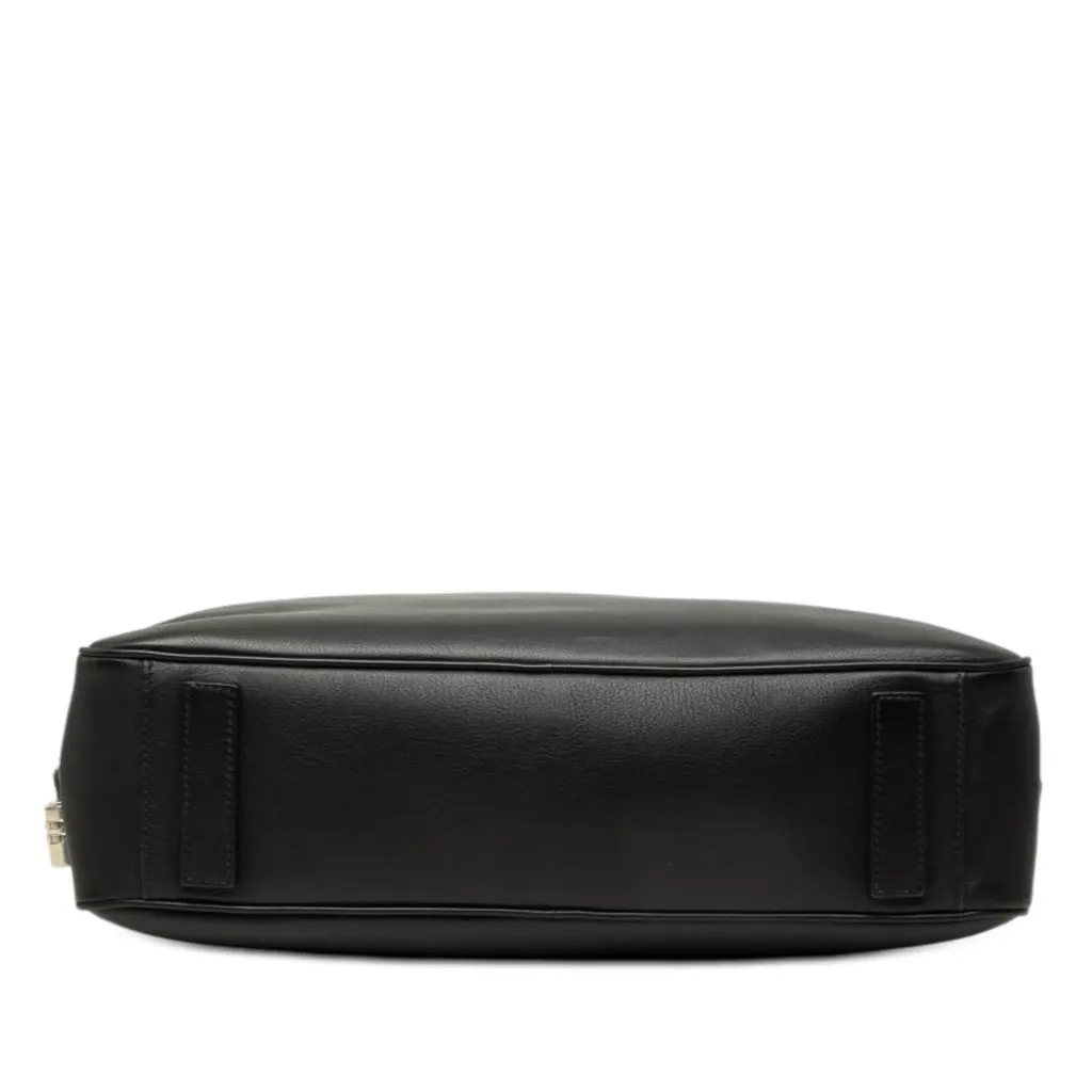 Prada Vitello City Briefcase Black Leather Good - Inside View