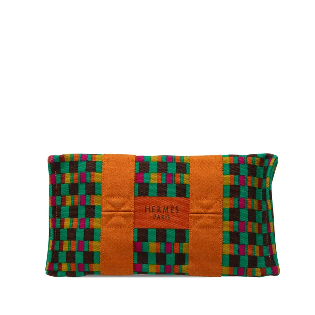 Hermès Multicolor Printed Canvas Fourre Tout MM MultiColor Very good - Inside View