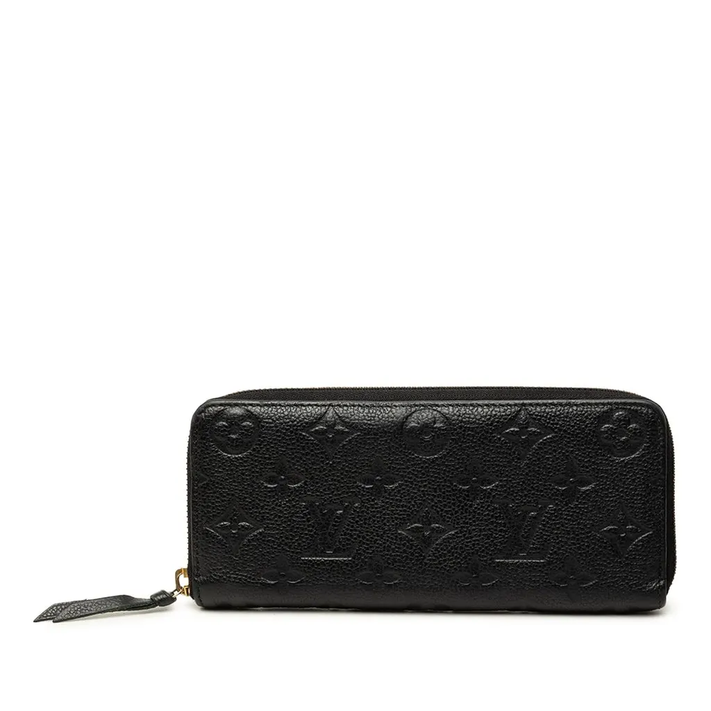 Louis Vuitton Monogram Empreinte Zippy Long Wallet Black Leather Very good - Front View