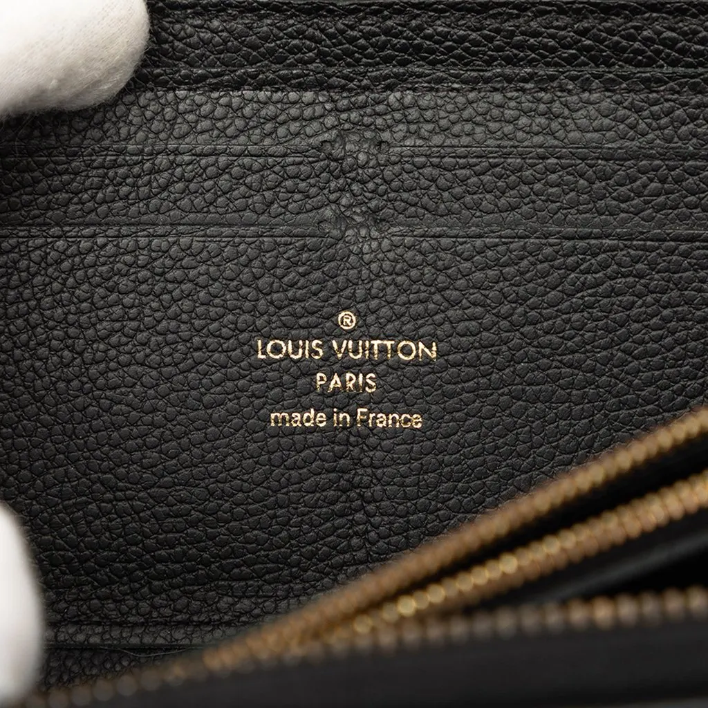 Louis Vuitton Monogram Empreinte Zippy Long Wallet Black Leather Very good - Box View