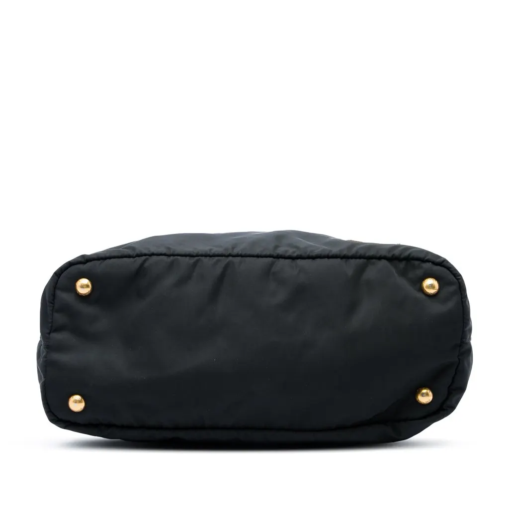 Prada Tessuto Zip Top Convertible Tote Black Polyamide Good - Inside View