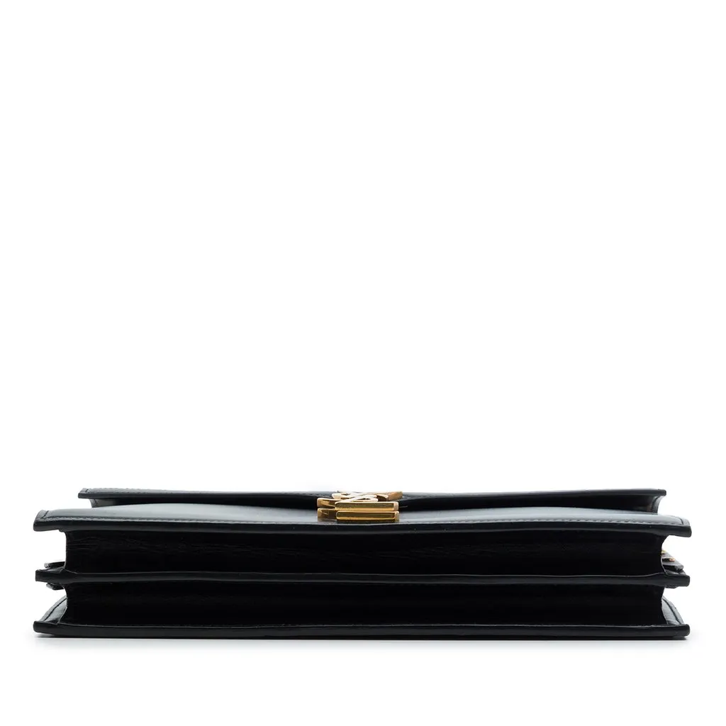 Saint Laurent Smooth Calfskin Monogram Cassandra Clasp Bag Black Leather Very good - Inside View
