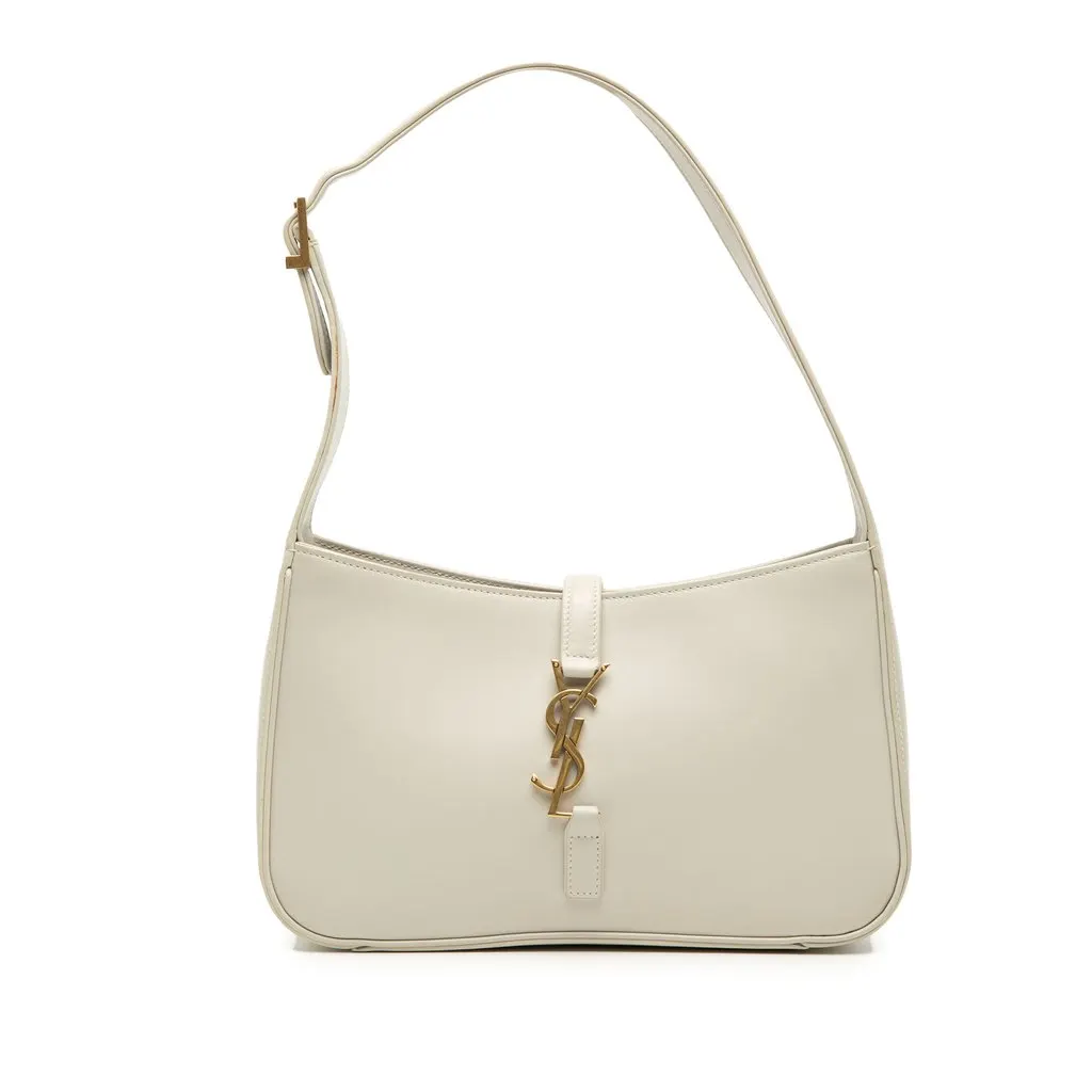 Saint Laurent Smooth Calfskin Le 5 a 7 White Leather Very good - Front View