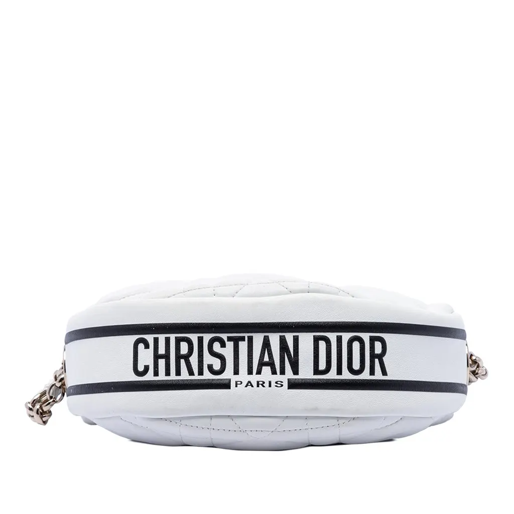 Dior Small Lambskin Cannage Dior Vibe Hobo White Leather Very good - Inside View