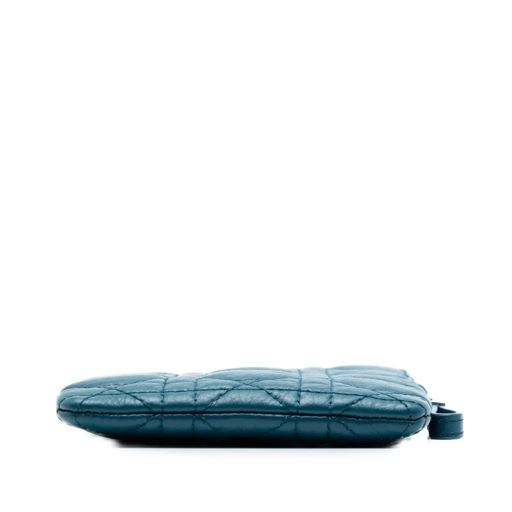 Dior Supple Calfskin Cannage Caro Multifunctional Pouch Blue Leather Very good - Inside View