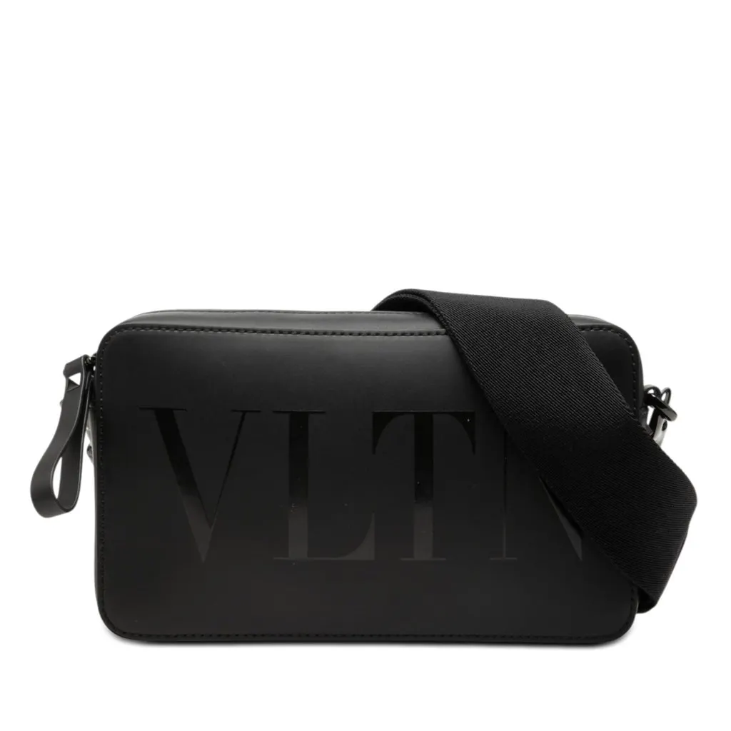 Valentino Leather VLTN Crossbody Black Leather Very good - Front View