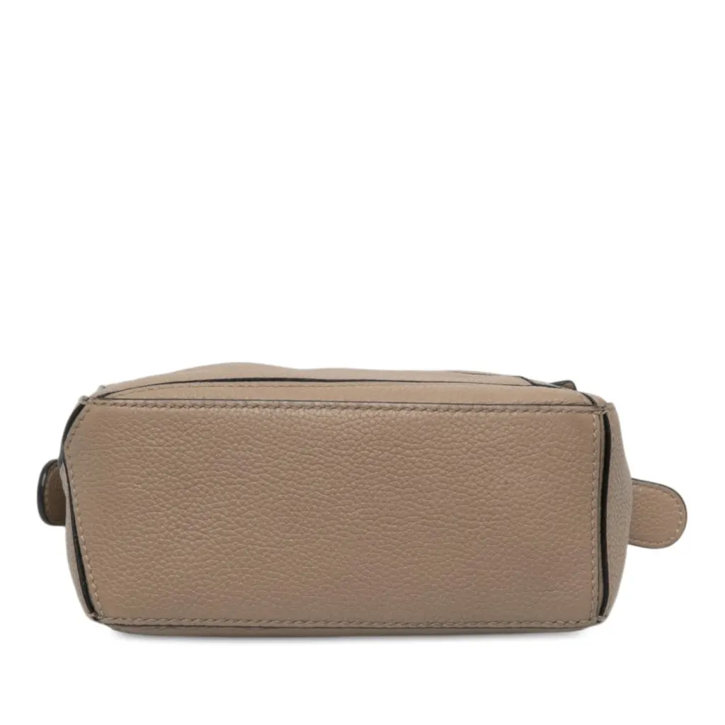 Loewe Mini Calfskin Puzzle Satchel Brown Leather Very good - Inside View