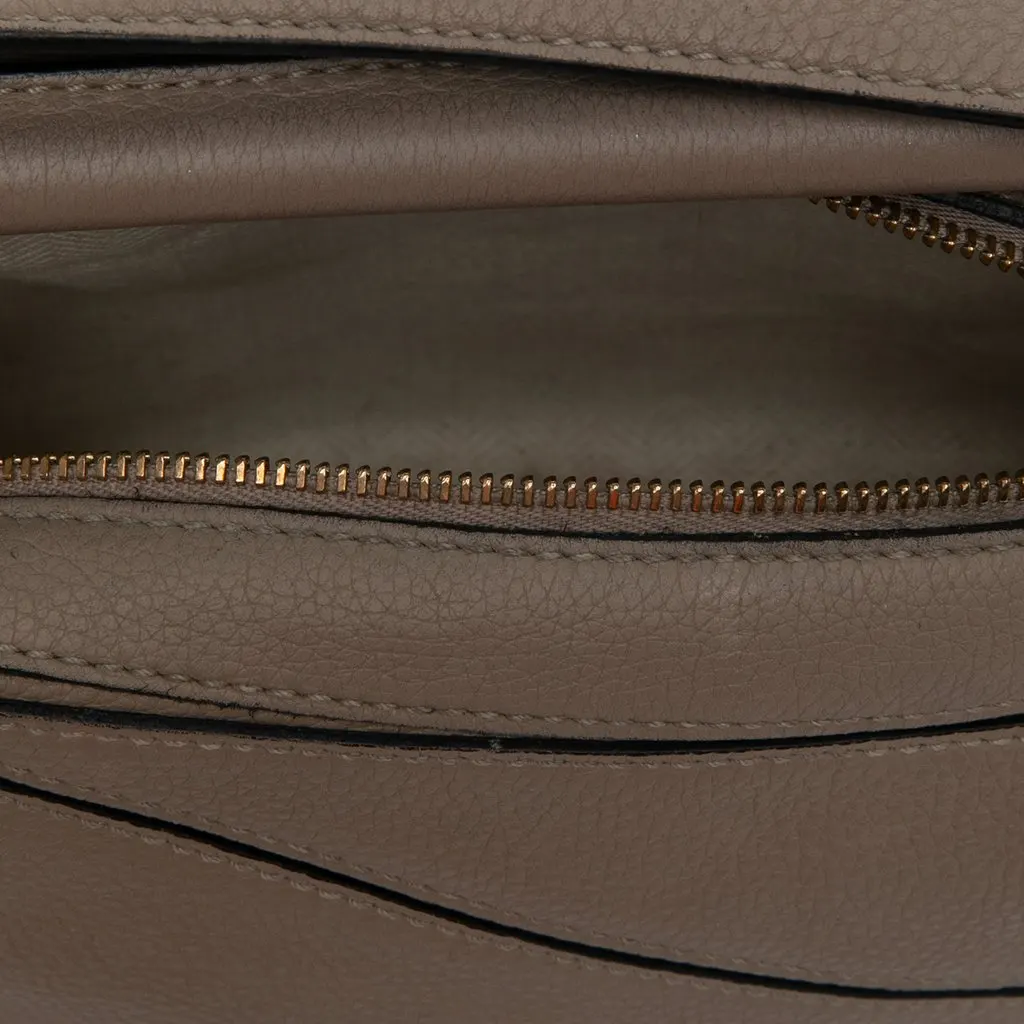 Loewe Mini Calfskin Puzzle Satchel Brown Leather Very good - Model View