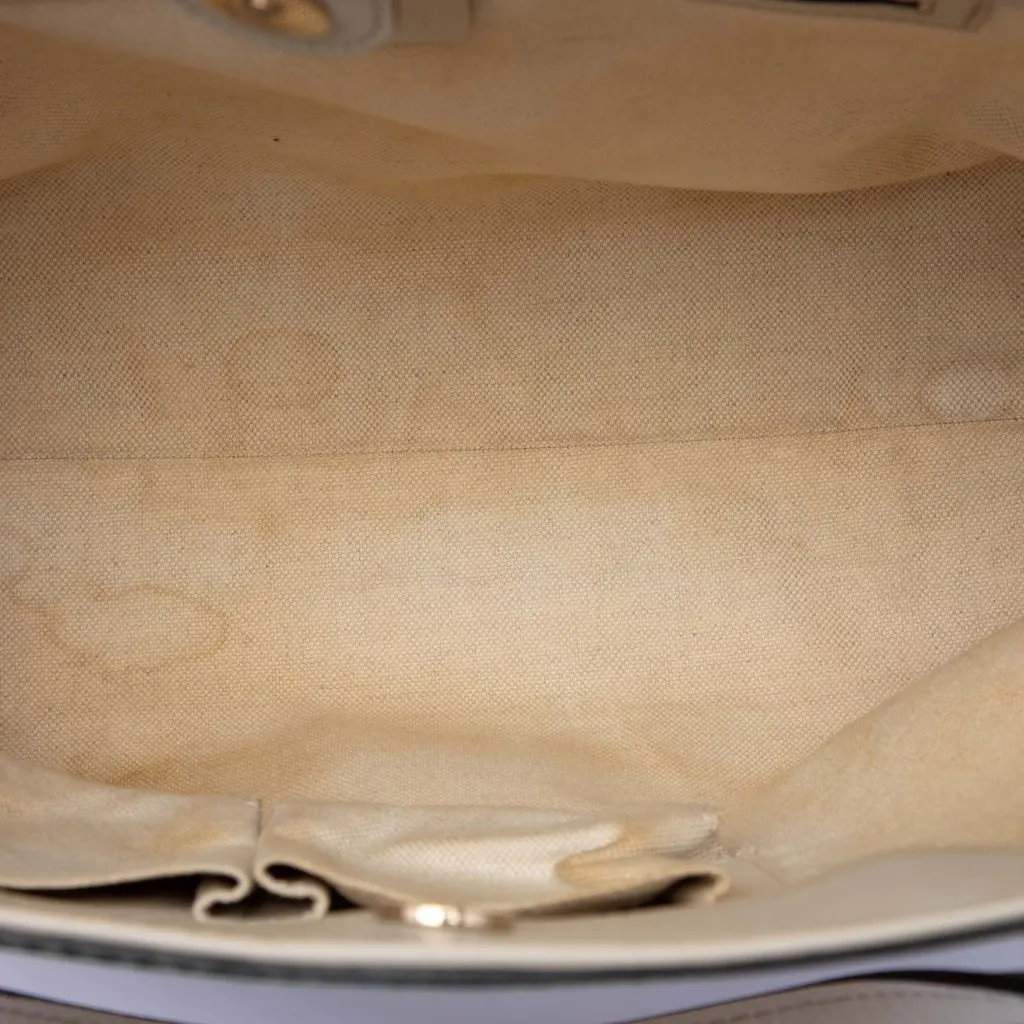 Gucci GG Canvas Web Mayfair Tote Beige Very good - Model View