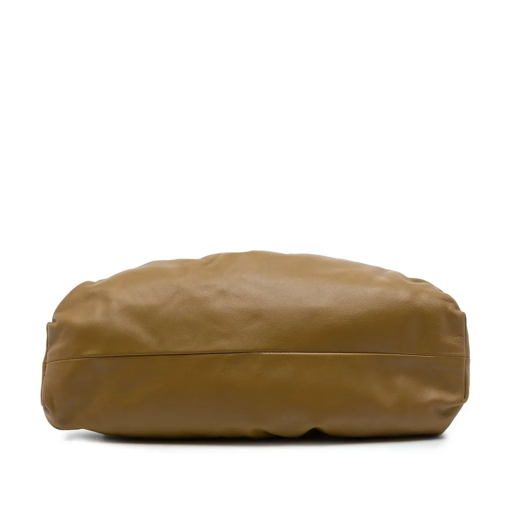 Bottega Veneta Lambskin The Pouch Brown Leather Very good - Inside View