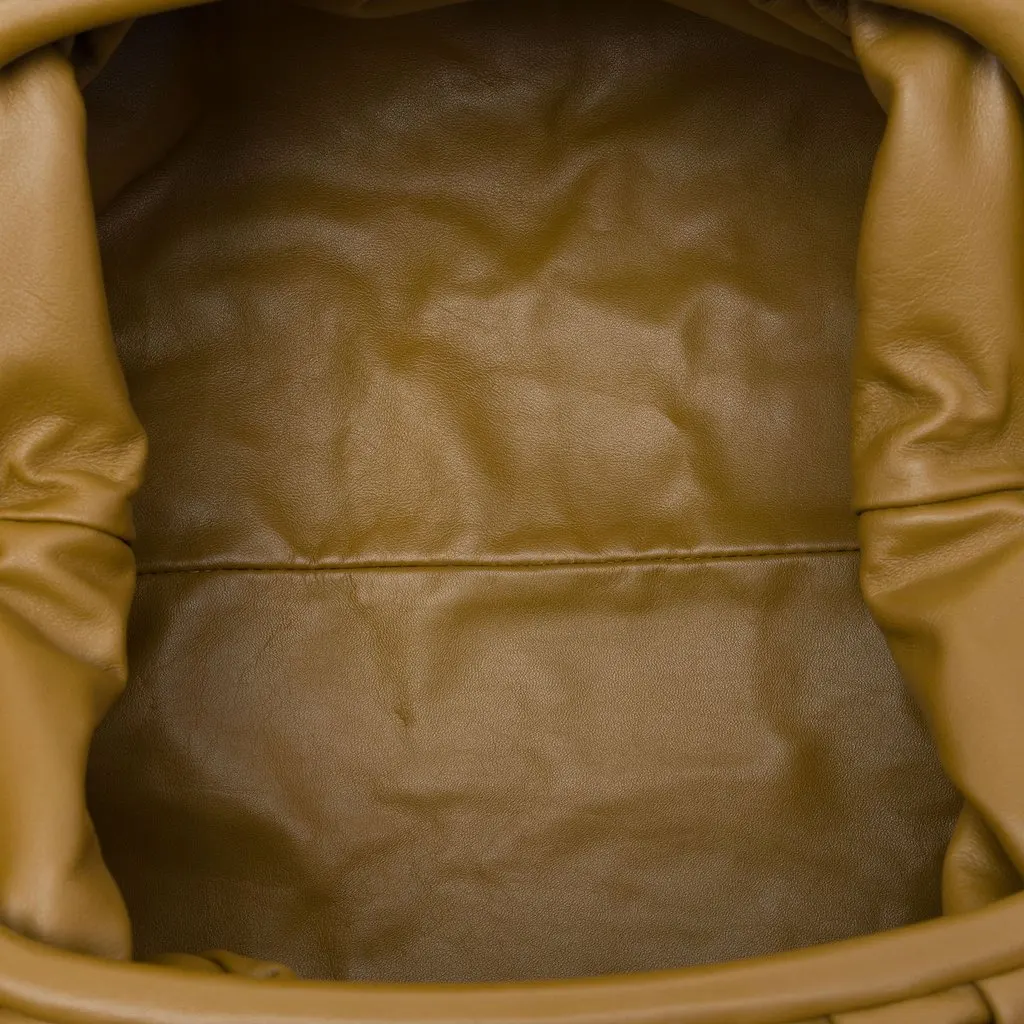 Bottega Veneta Lambskin The Pouch Brown Leather Very good - Model View