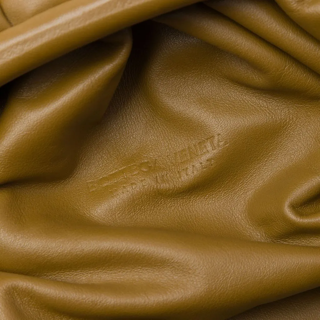 Bottega Veneta Lambskin The Pouch Brown Leather Very good - Box View