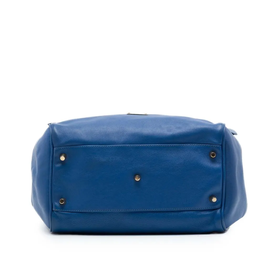 Burberry Small Grained Calfskin Canterbury Tote Blue Leather Very good - Inside View