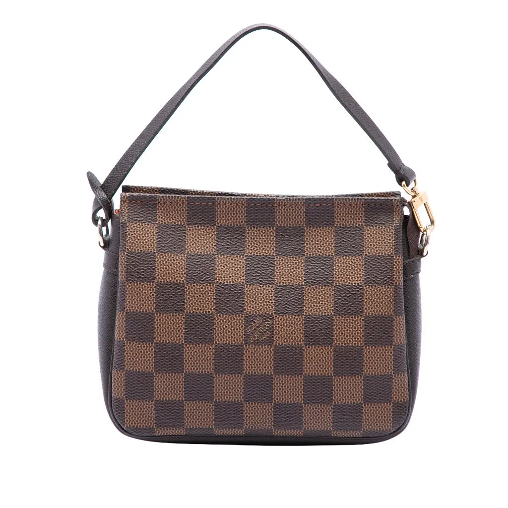 Louis Vuitton Damier Ebene Trousse Pochette Brown Canvas Very good - Front View