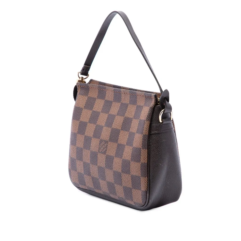 Louis Vuitton Damier Ebene Trousse Pochette Brown Canvas Very good - Back View