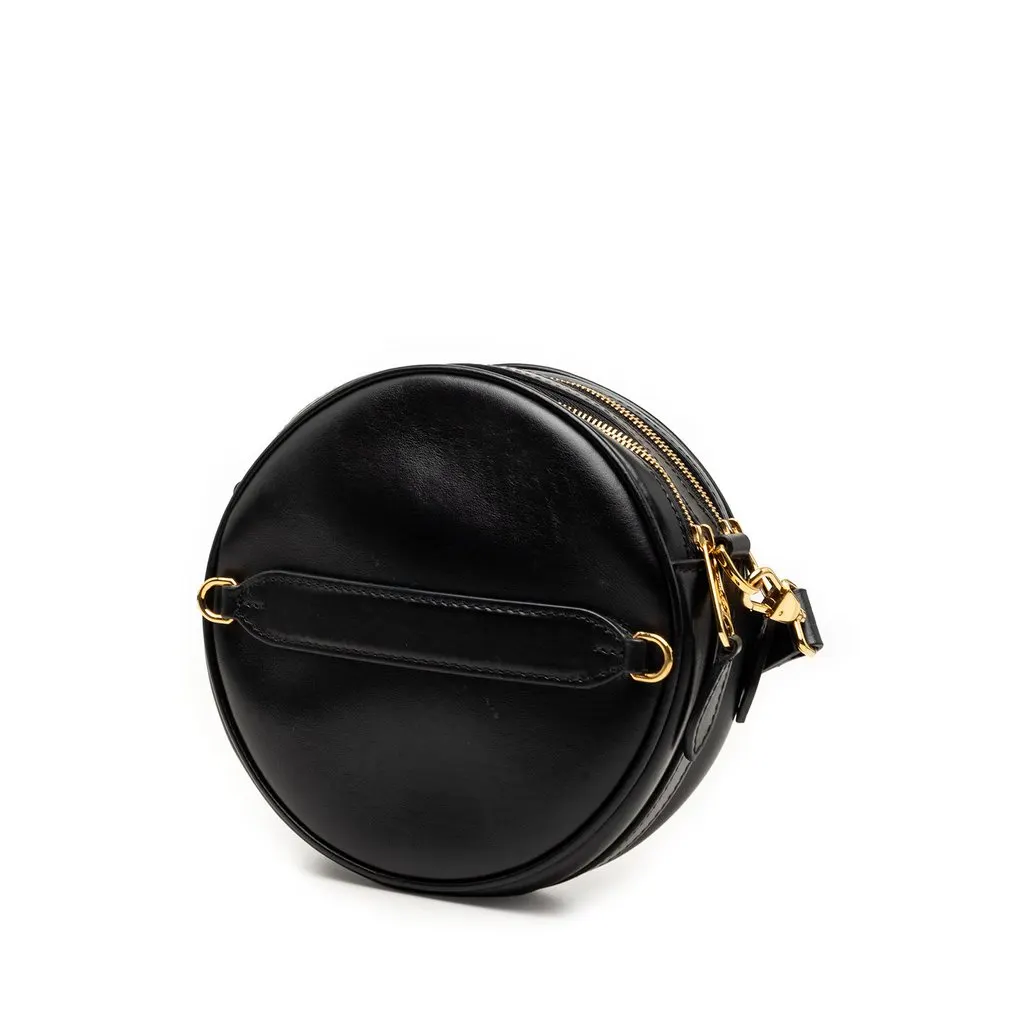 Burberry Calfskin Louise Round Crossbody Black Leather Very good - Back View