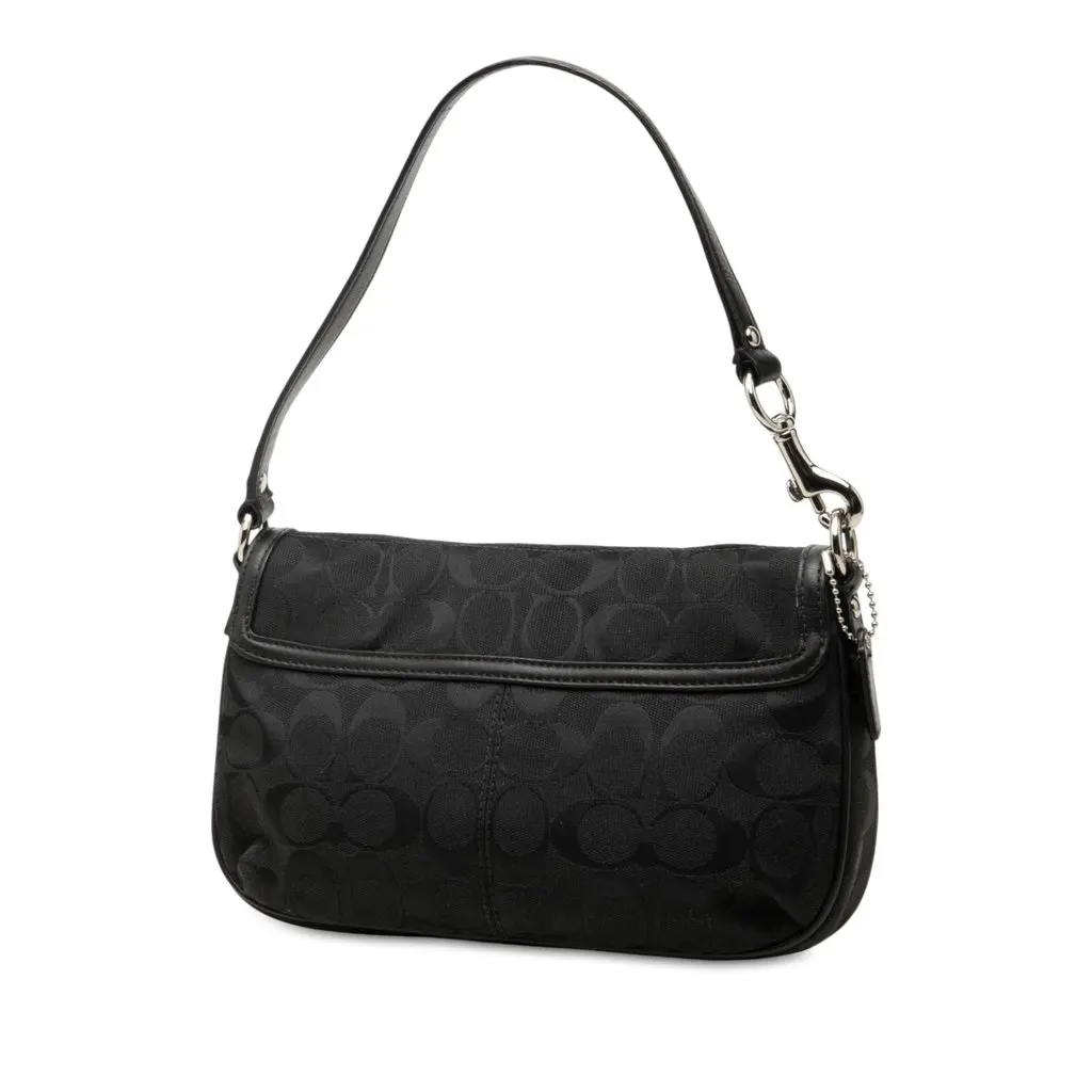 Coach Signature Canvas Chelsea Flap Black Canvas Very good - Back View