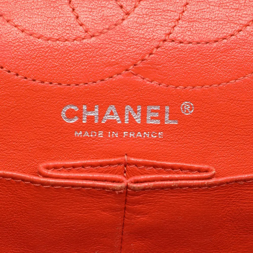 Chanel Quilted Patent Caviar Reissue 2.55 Double Flap 226 Orange Leather Very good - Box View