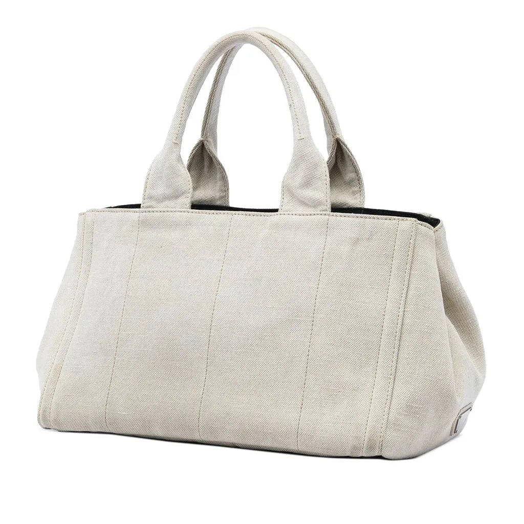 Prada Canvas Canapa Mistolino Tote Brown Very good - Back View