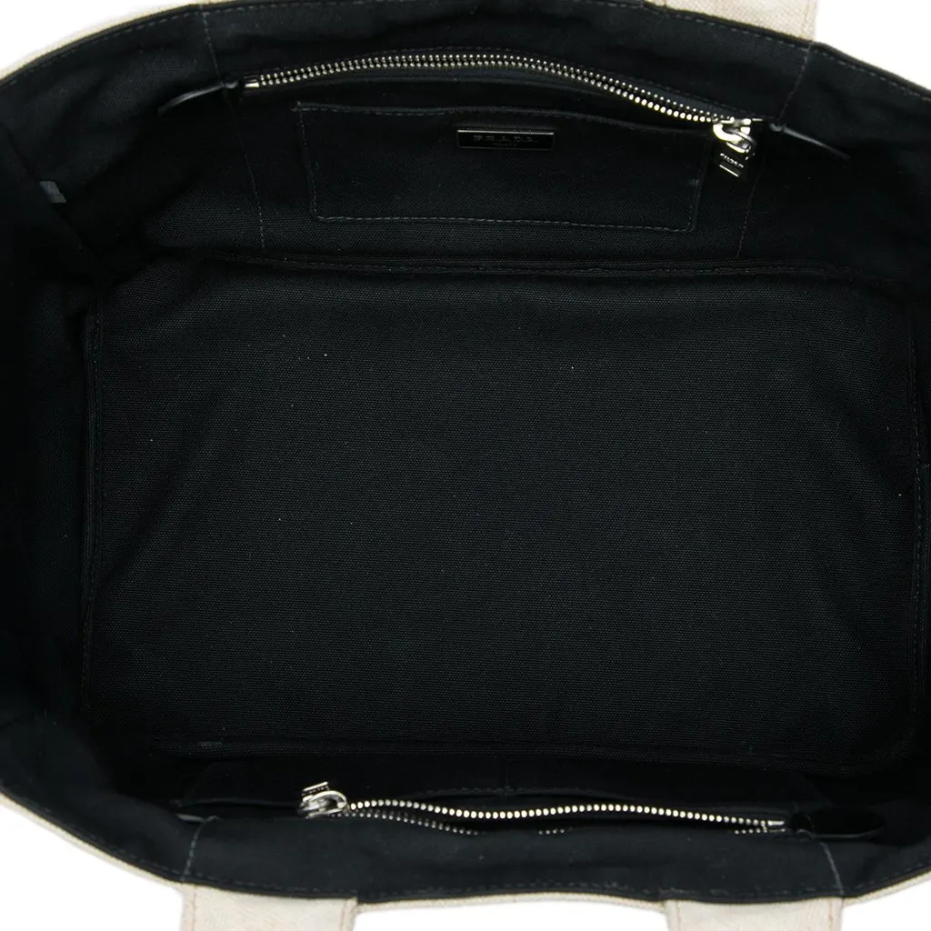 Prada Canvas Canapa Mistolino Tote Brown Very good - Model View