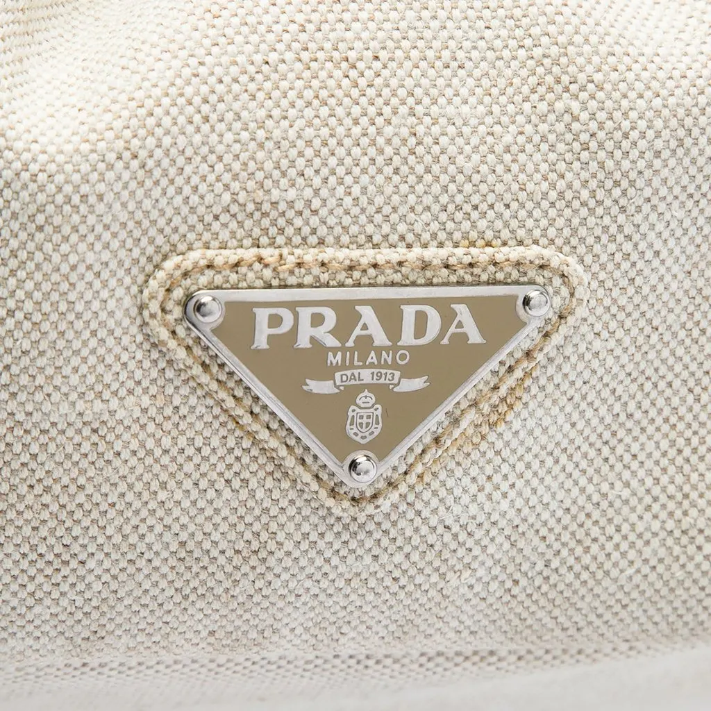 Prada Canvas Canapa Mistolino Tote Brown Very good - Box View