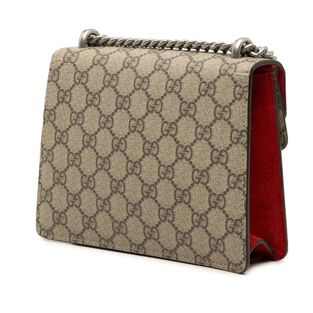 Gucci Small GG Supreme Dionysus Crossbody Beige Canvas Very good - Back View