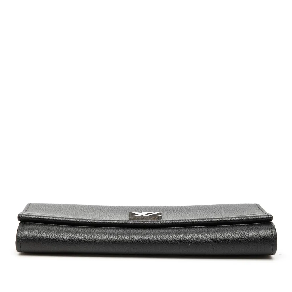 Louis Vuitton Leather Lockme II Long Wallet Black Leather Very good - Inside View