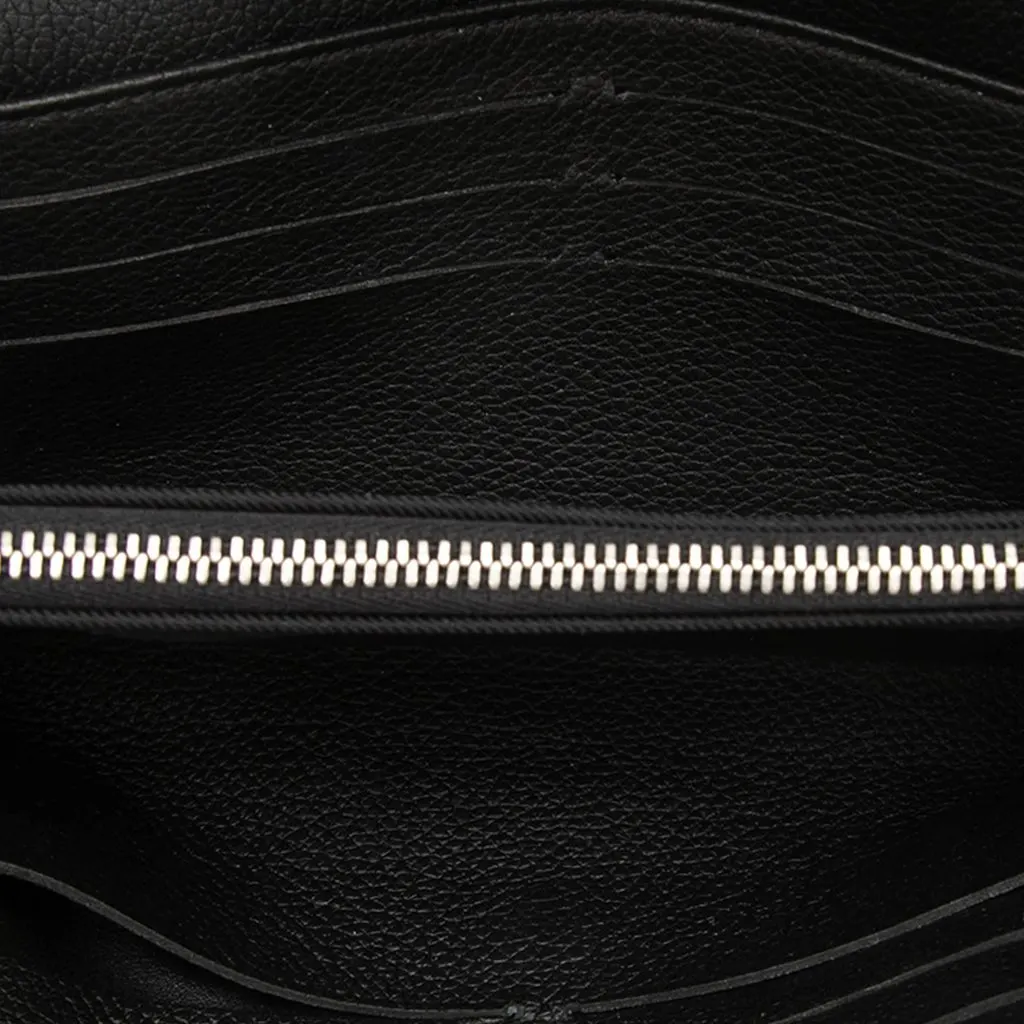 Louis Vuitton Leather Lockme II Long Wallet Black Leather Very good - Model View