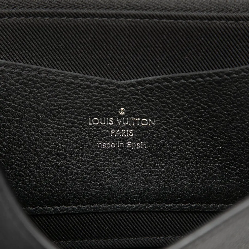 Louis Vuitton Leather Lockme II Long Wallet Black Leather Very good - Box View