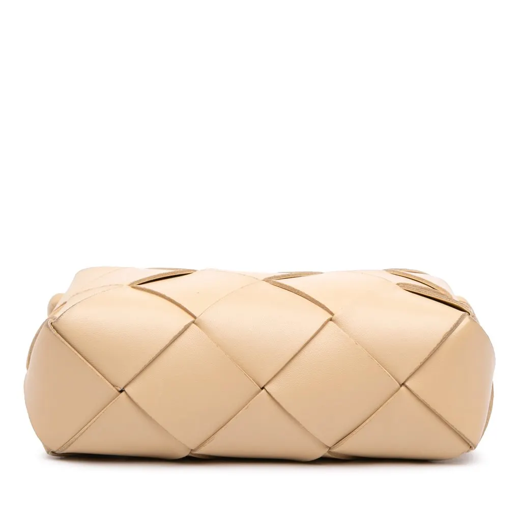 Bottega Veneta Small Lambskin Intreccio Cassette Camera Bag Beige Leather Very good - Inside View