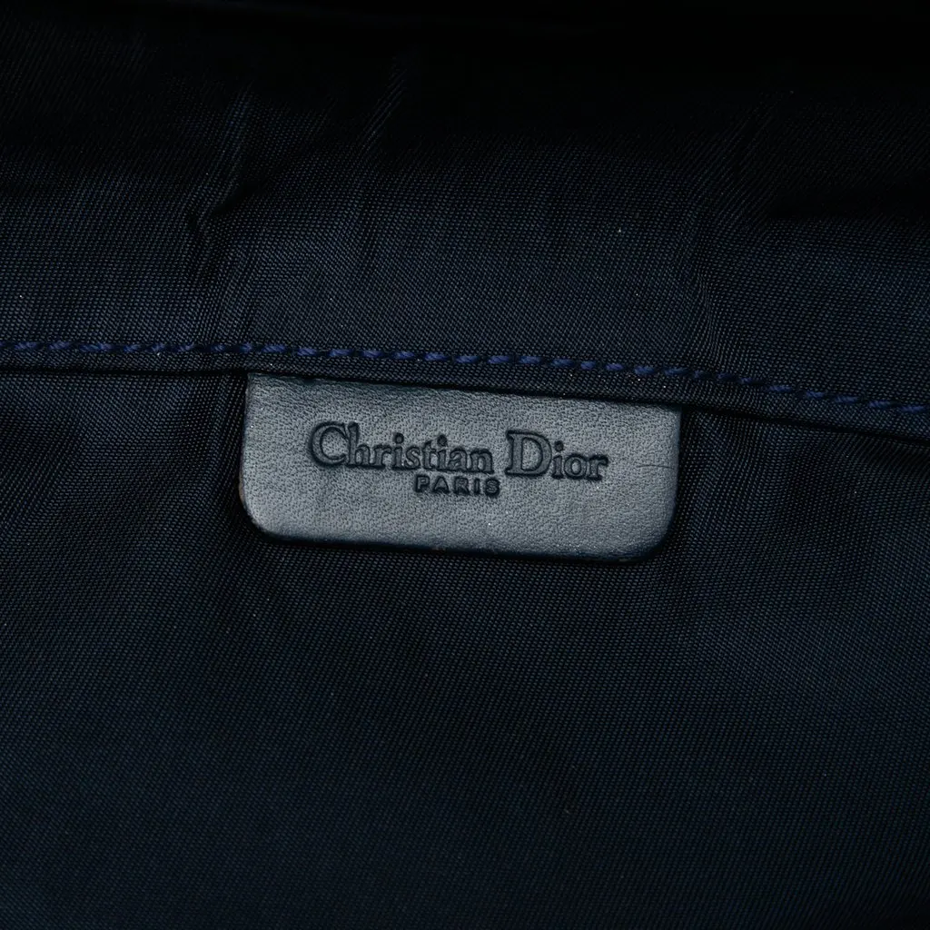 Dior Diorissimo Canvas Saddle Pouch Blue Canvas Good - Box View