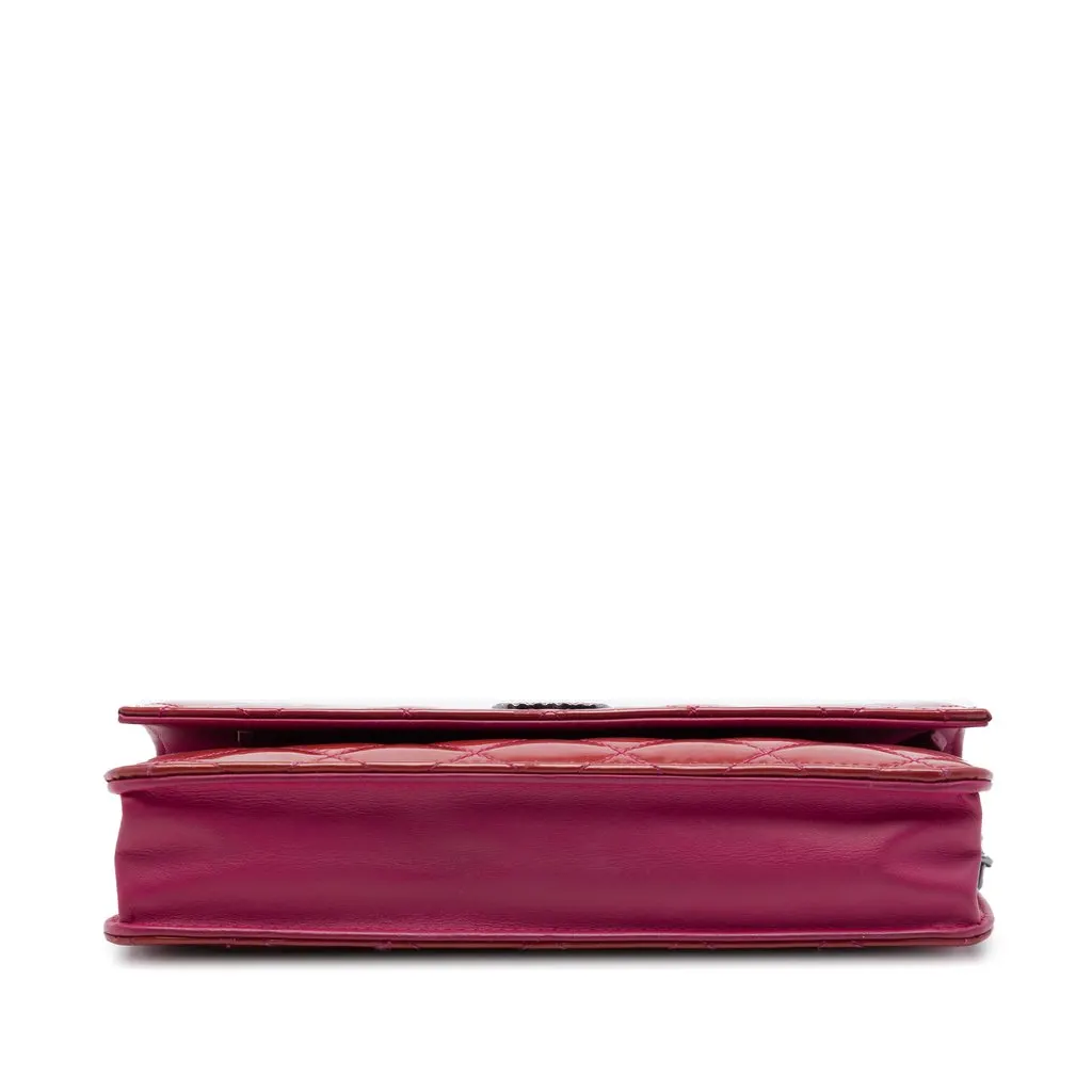 Chanel CC Quilted Patent Brilliant Wallet On Chain Pink Leather Very good - Inside View