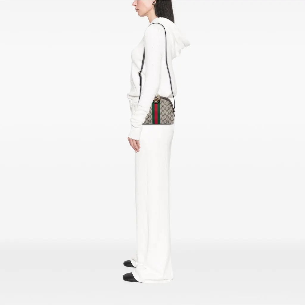 Gucci Small GG Supreme Web Ophidia Dome Crossbody Beige Very good - Box View
