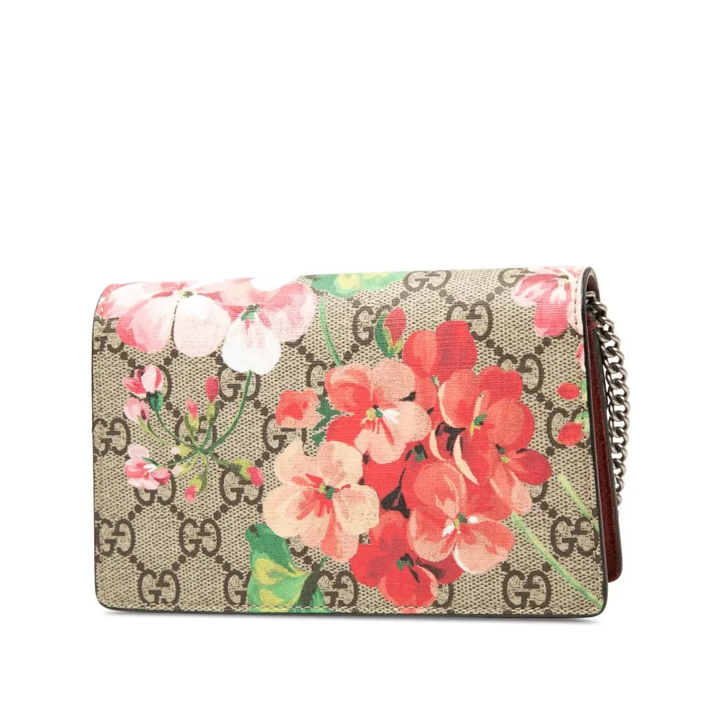 Gucci Mini GG Supreme Blooms Dionysus Crossbody Beige Very good - Back View
