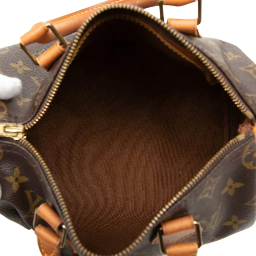 Louis Vuitton Monogram Speedy 25 Brown Good - Model View